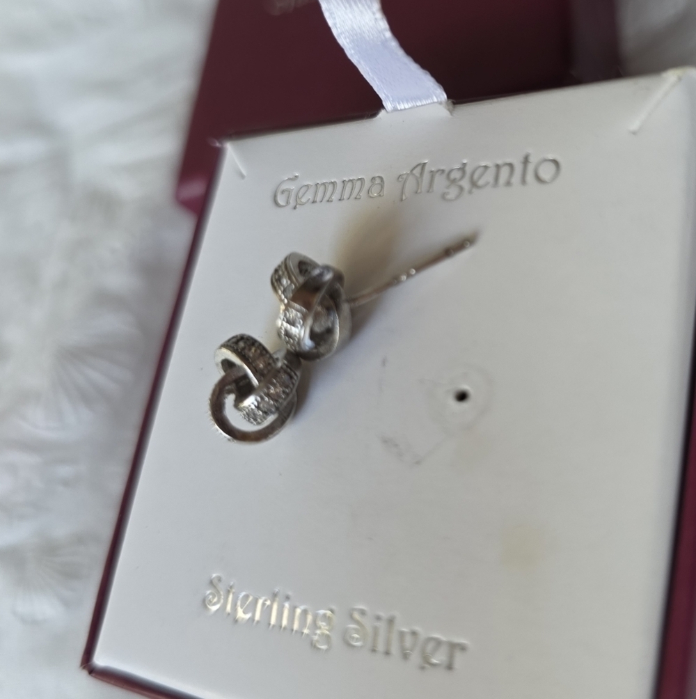 Gemma Argento 925 Knot Earrings - Picture 5 of 6